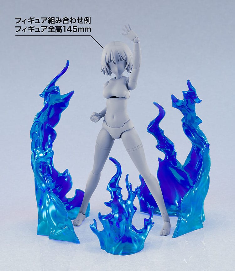 The Simple Effect Parts for Figures Flames: Blue