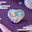 Needy Streamer Overload Needy Streamer Chinese Restaurant Series Heart-Shaped Pinback Button OMGkawaiiAngel 7 x 6 cm