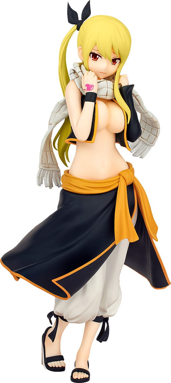 Fairy Tail Pop Up Parade PVC Statue Lucy Heartfilia Natsu Costume Ver. L Size 22 cm