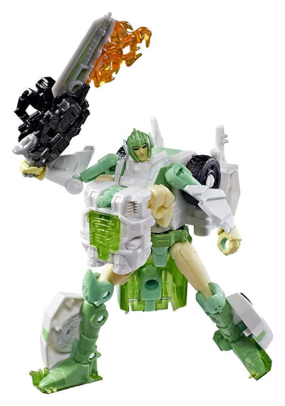 Transformers Generations War for Cybertron: Siege Deluxe Class Action Figure WFC-S15 Autobot Greenlight & Battle Masters Dazzlestrike 14 cm