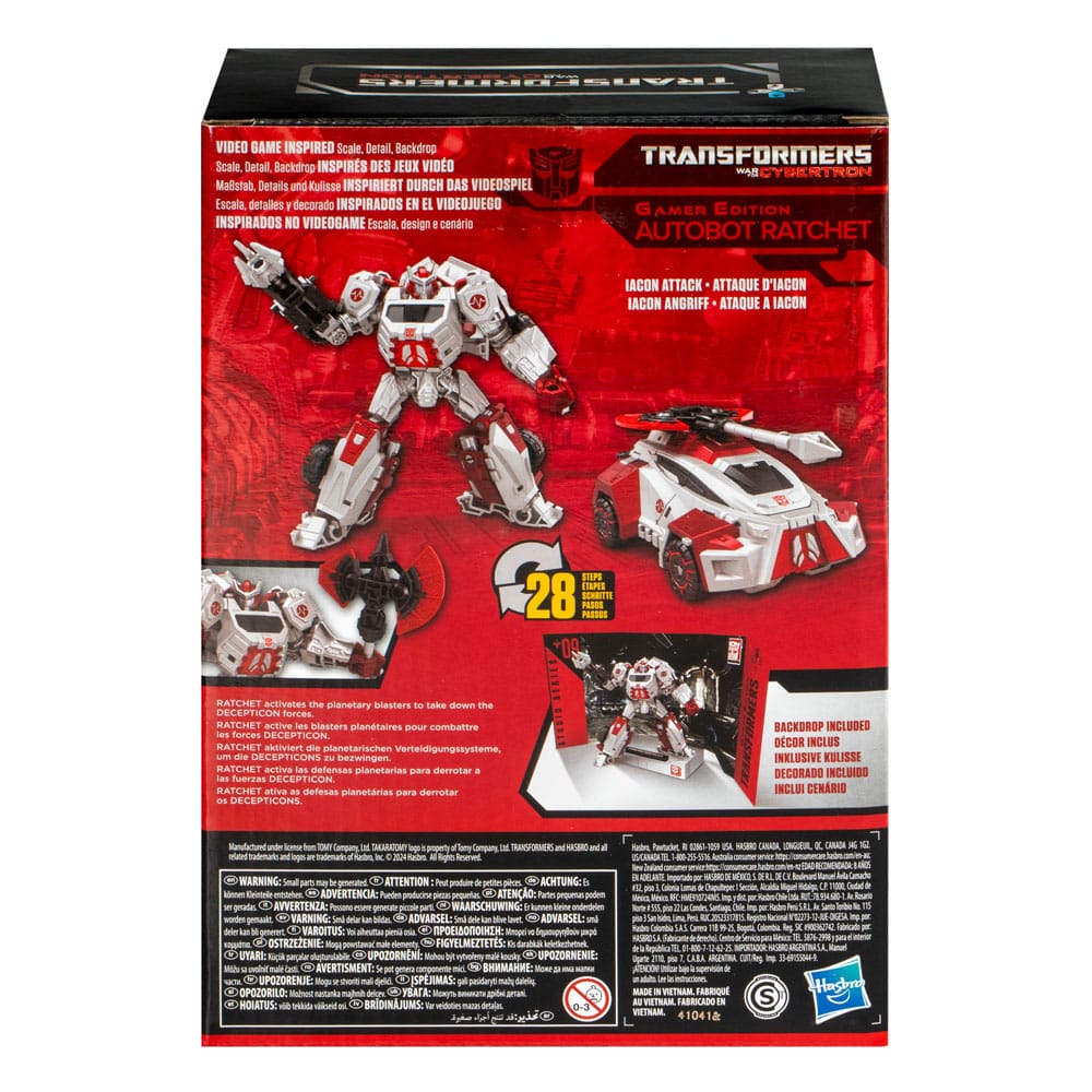 Transformers: War for Cybertron Studio Series Voyager Class Action Figure Gamer Edition Autobot Ratchet 16 cm