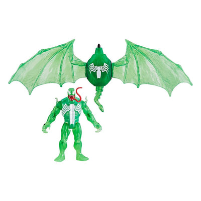 Spider-Man Epic Hero Series Web Splashers Action Figure Green Symbiote Hydro Wing Blast 10 cm