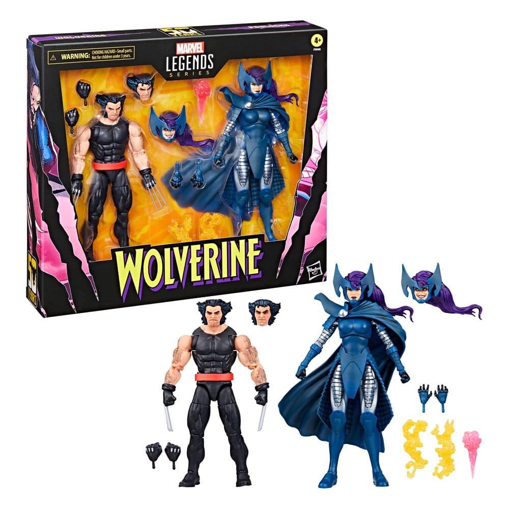 Wolverine 50th Anniversary Marvel Legends Action Figure 2-Pack Wolverine & Psylocke 15 cm