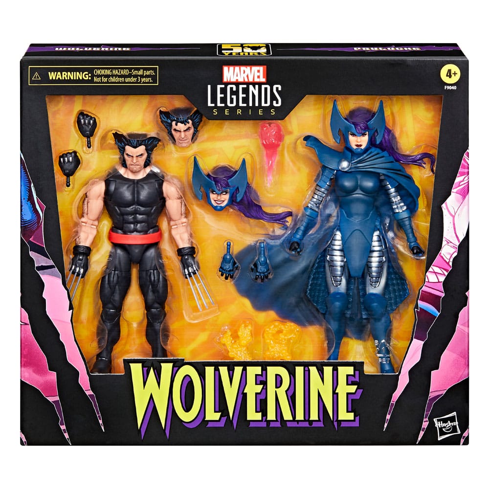 Wolverine 50th Anniversary Marvel Legends Action Figure 2-Pack Wolverine & Psylocke 15 cm