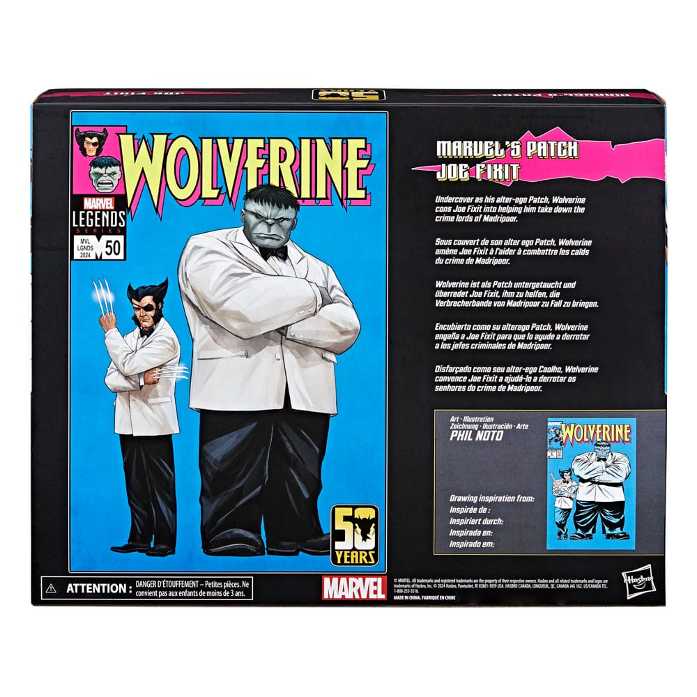 Wolverine 50th Anniversary Marvel Legends Action Figure 2-Pack Marvel's Patch & Joe Fixit 15 cm - Damaged packaging