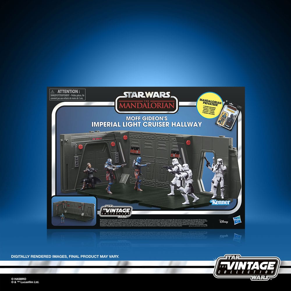 Star Wars: The Mandalorian Vintage Collection Tantive IV Hallway with Mandalorian Privateer Figure 10 cm