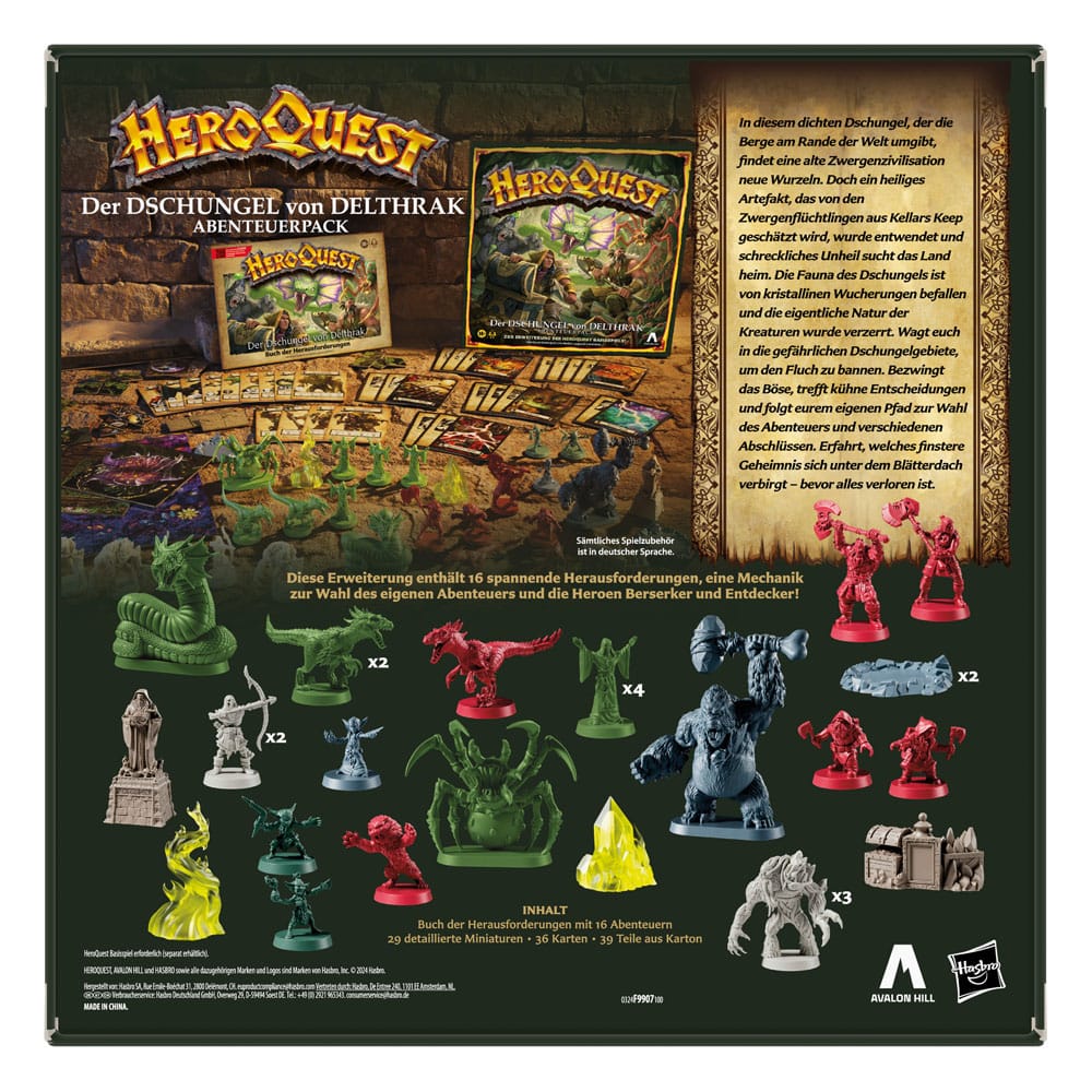 HeroQuest Board Game Expansion Der Dschungel von Delthrak Quest Pack *German Version*