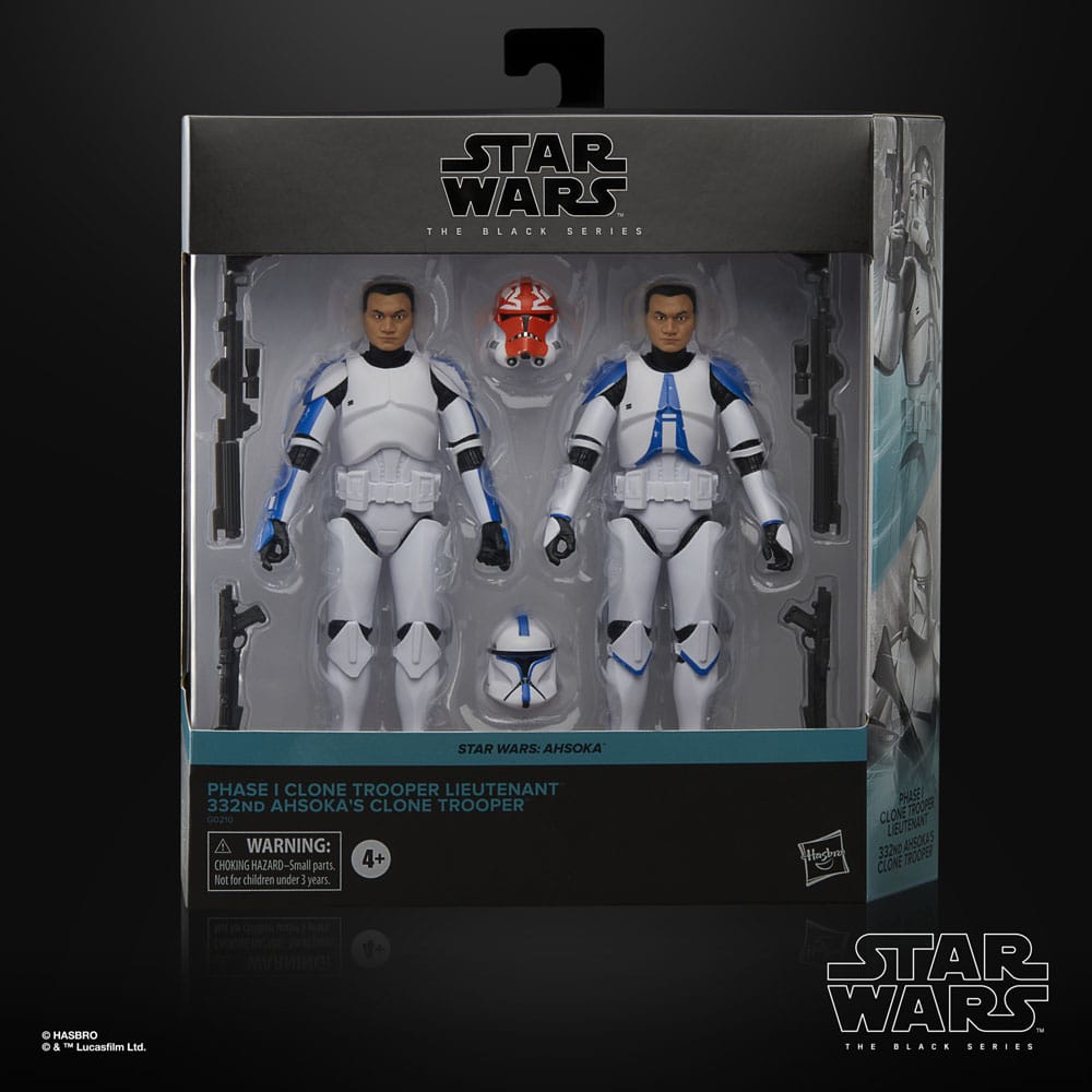 Star Wars: Ahsoka Black Series Action Figure 2-Pack Phase I Clone Trooper Lieutenant & 332nd Ahsoka's Clone Trooper 15 cm - Damaged packaging