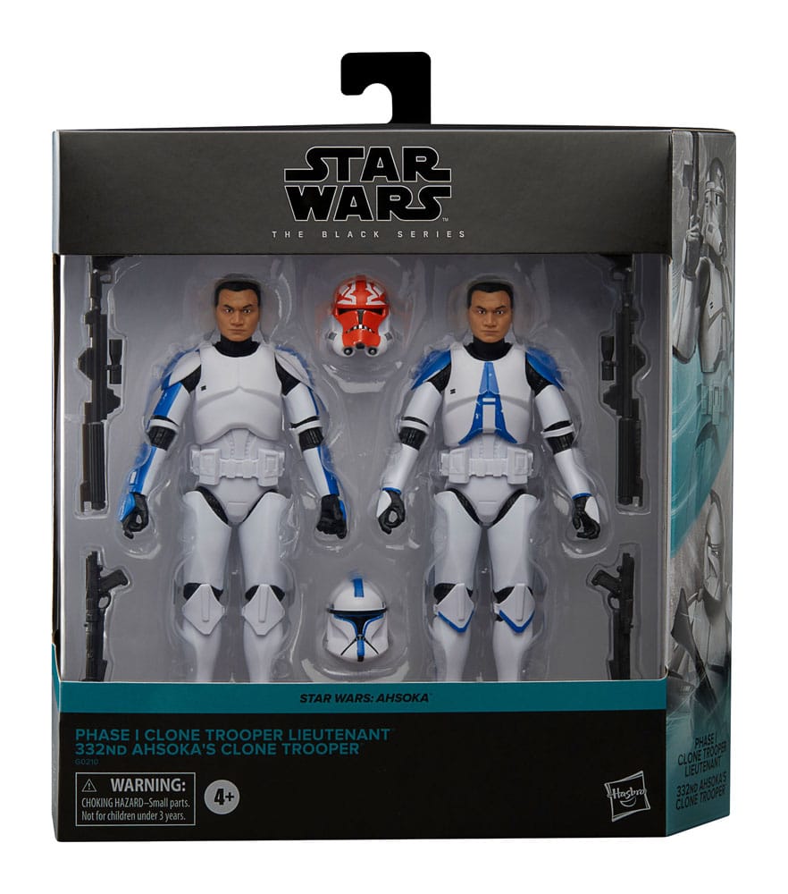 Star Wars: Ahsoka Black Series Action Figure 2-Pack Phase I Clone Trooper Lieutenant & 332nd Ahsoka's Clone Trooper 15 cm - Damaged packaging