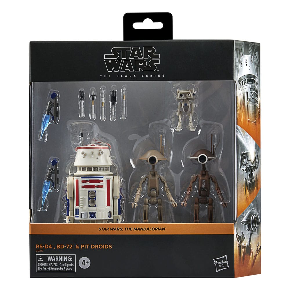 Star Wars: The Mandalorian Black Series Action Figure 4-Pack R5-D4, BD-72 &amp; Pit Droids