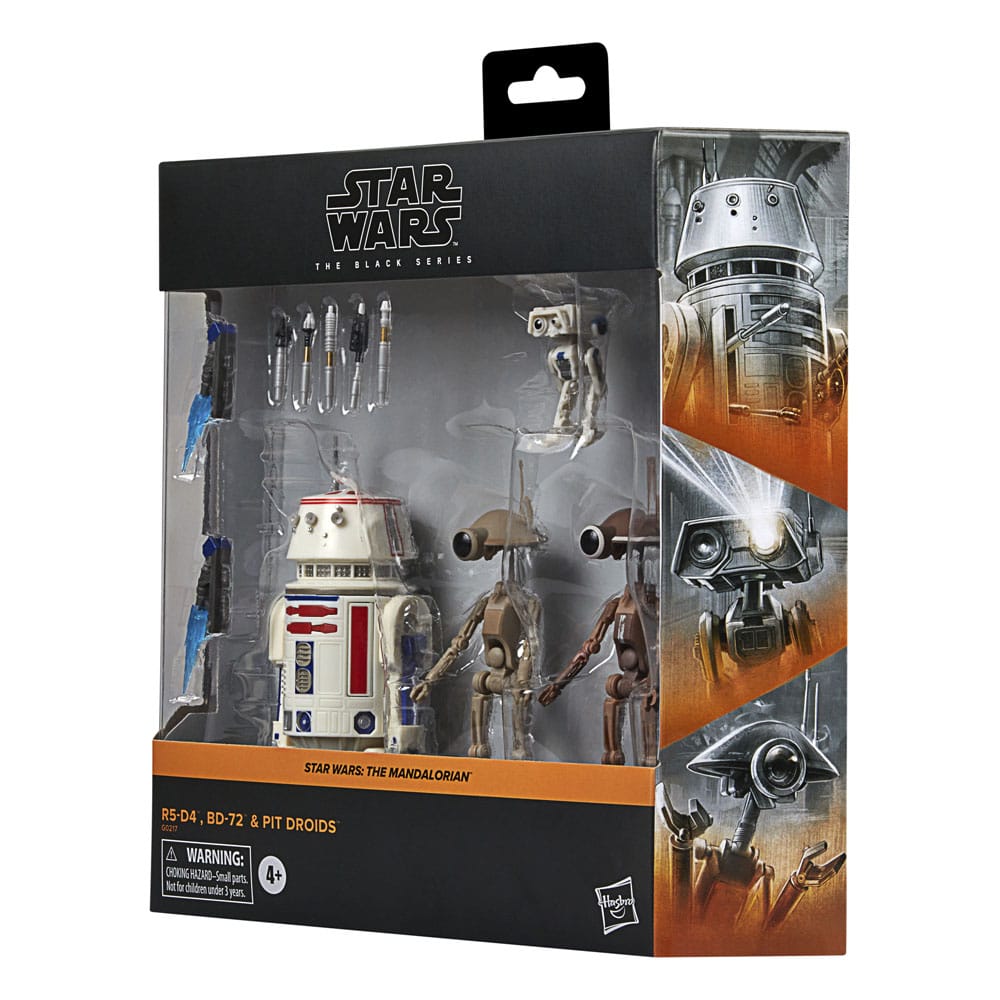 Star Wars: The Mandalorian Black Series Action Figure 4-Pack R5-D4, BD-72 &amp; Pit Droids