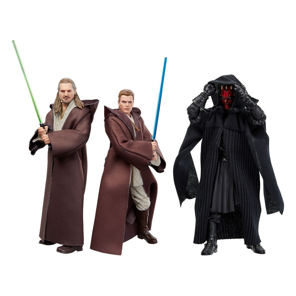 Star Wars Episode I Black Series Action Figure 3-Pack Qui-Gon Jinn, Darth Maul, Obi-Wan Kenobi 15 cm