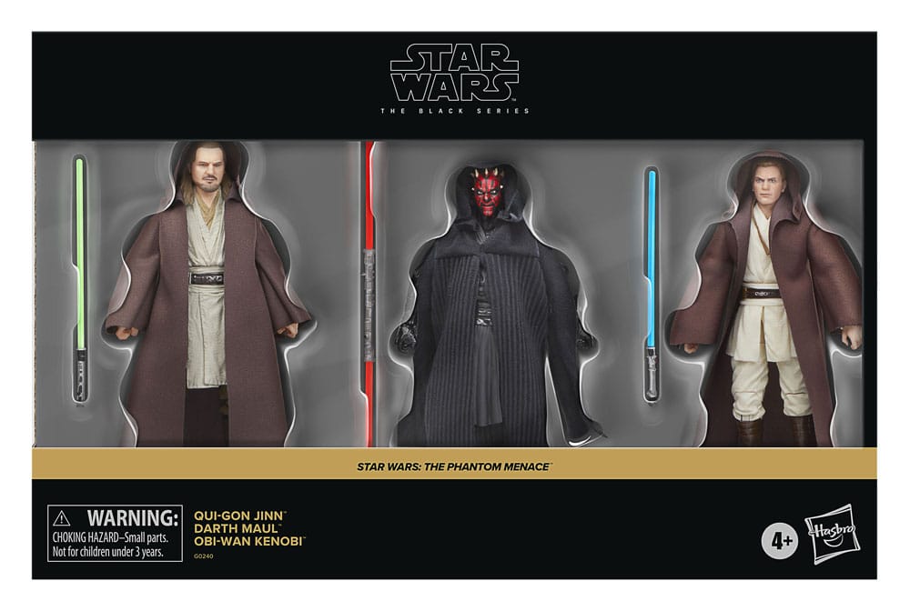 Star Wars Episode I Black Series Action Figure 3-Pack Qui-Gon Jinn, Darth Maul, Obi-Wan Kenobi 15 cm