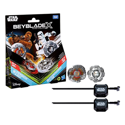 Beyblade X and Star Wars Collab Chewbacca 4-80LF vs. Stormtrooper 5-70B