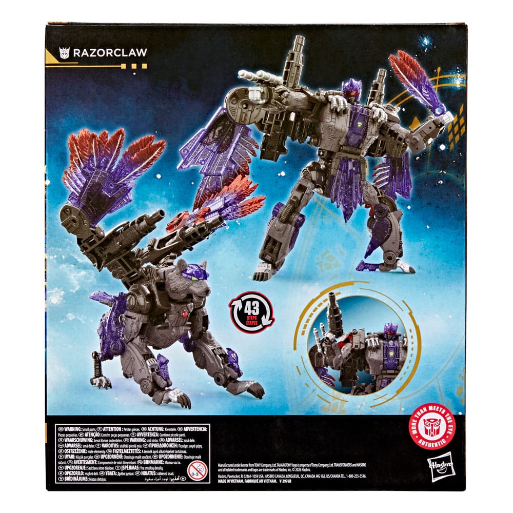 Transformers Age of the Primes Leader Class Action Figure Razorclaw 19 cm