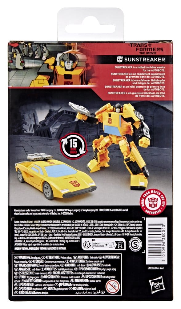 The Transformers: The Movie Studio Series Deluxe Class Action Figure Sunstreaker 11 cm