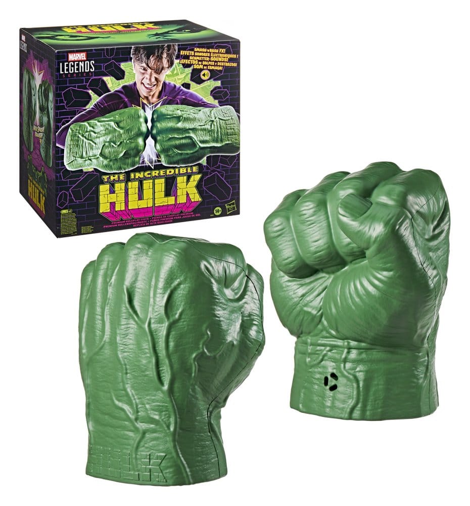 The Incredible Hulk Marvel Legends Premium Roleplay Fists - Severely damaged packaging