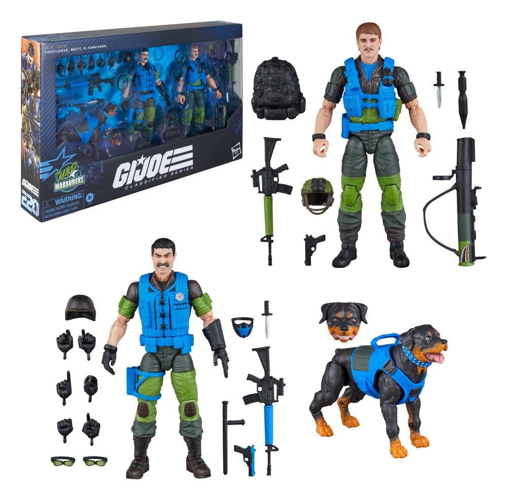 G.I. Joe Classified Series Action Figure 3-Pack #220 Mad Marauders: Footloose & Mutt & Junkyard 15 cm
