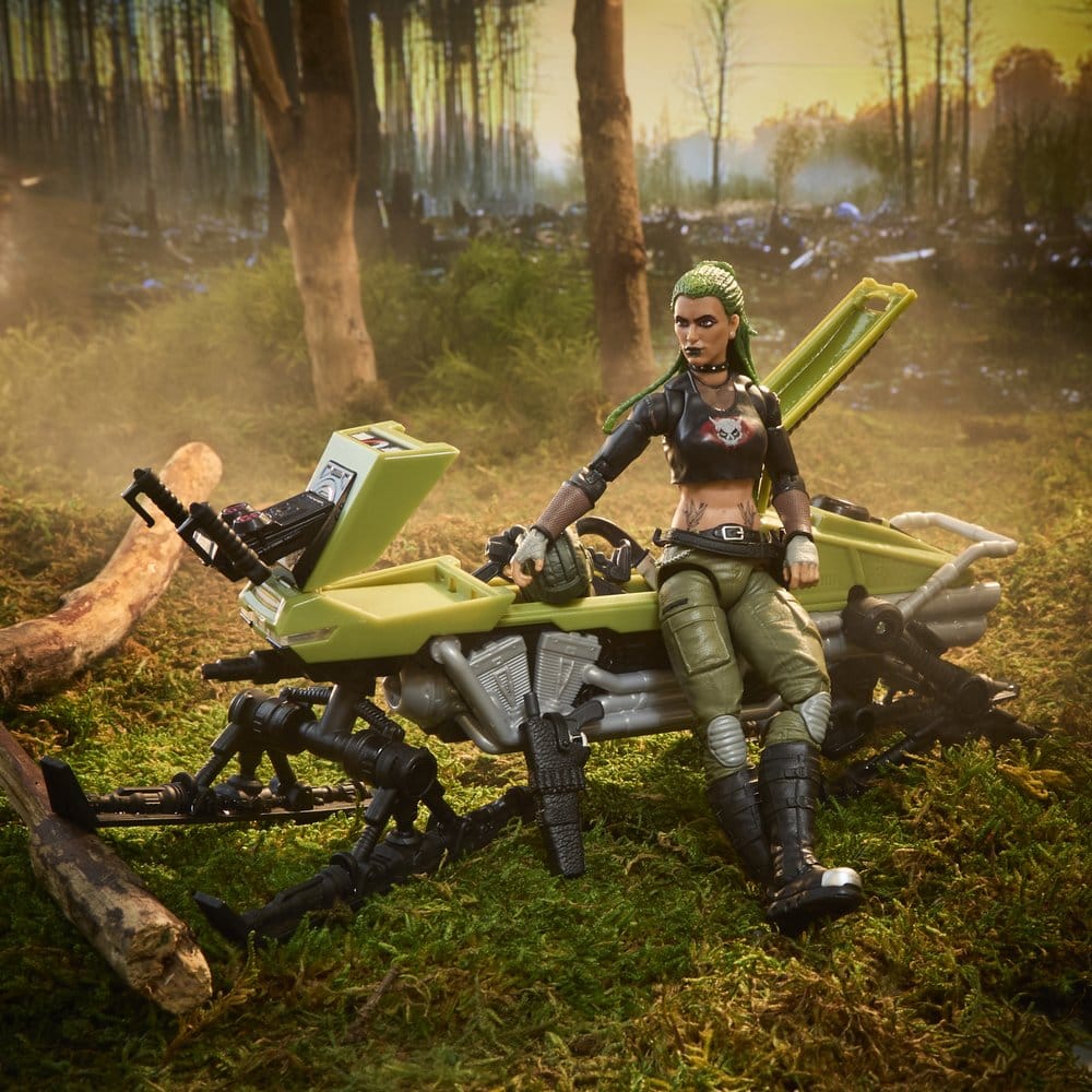 G.I. Joe Classified Series Action Figure and Vehicle Set #194 Zanya and Dreadnok Chameleon (Swamp Skier) 15 cm