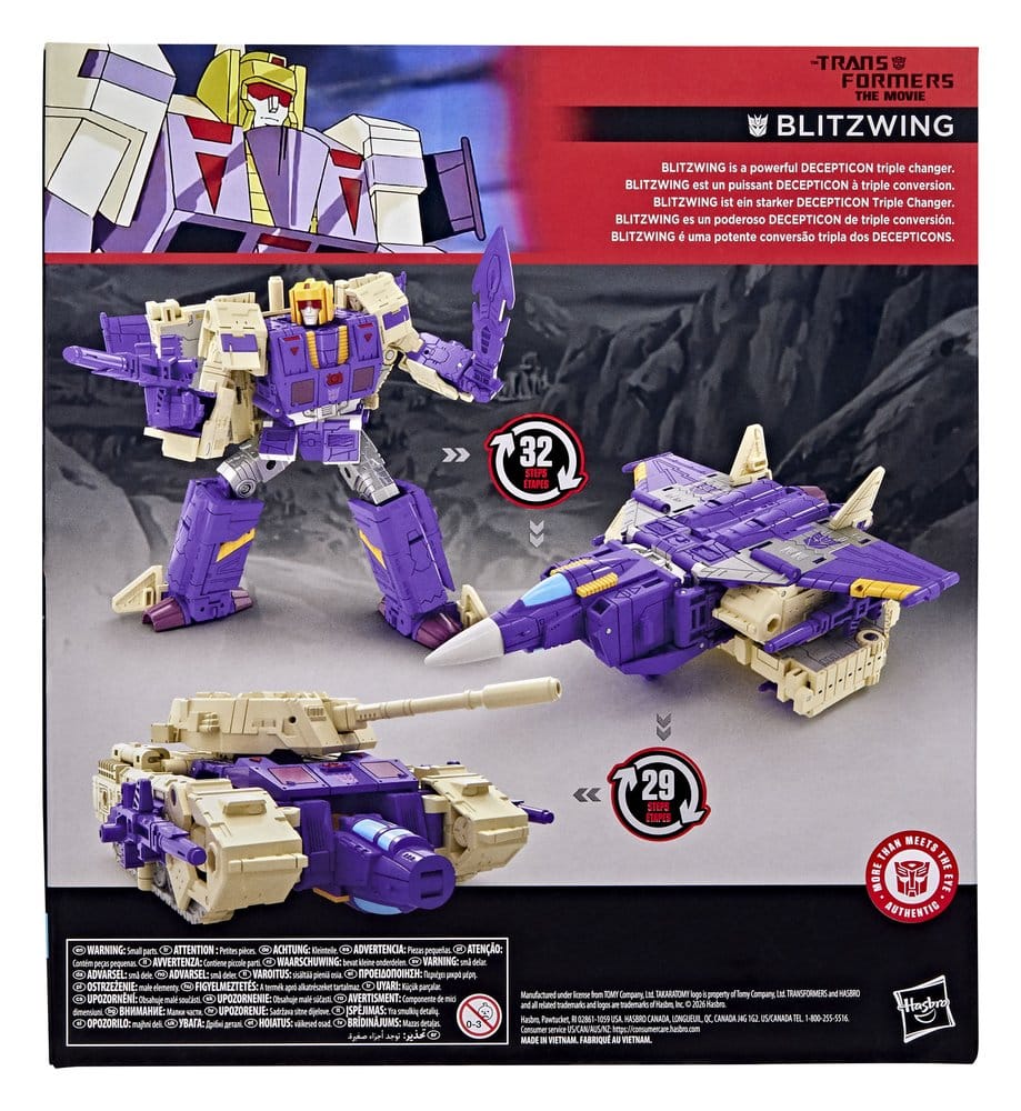 The Transformers: The Movie Studio Series Leader Class Action Figure Blitzwing 18 cm