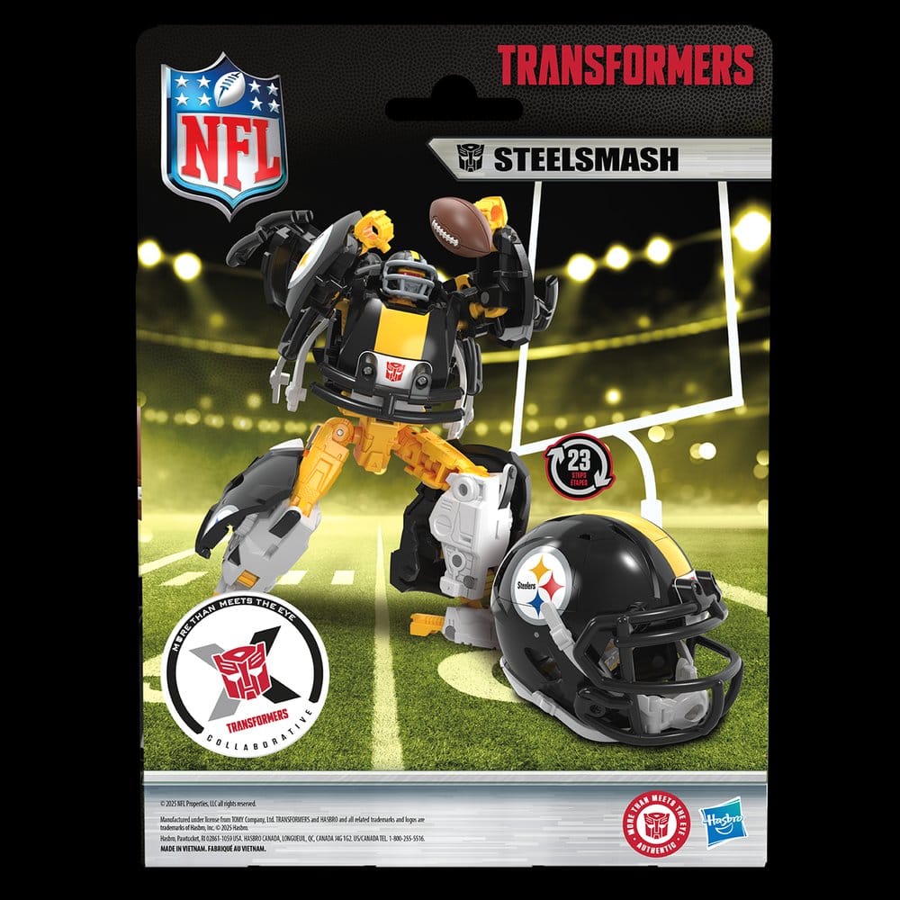 Transformers x NFL Action Figure Pittsburgh Steelers: Steelsmash 14 cm