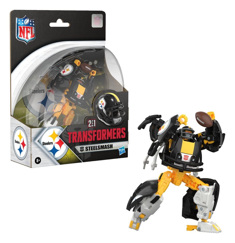 Transformers x NFL Action Figure Pittsburgh Steelers: Steelsmash 14 cm