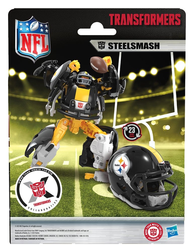 Transformers x NFL Action Figure Pittsburgh Steelers: Steelsmash 14 cm