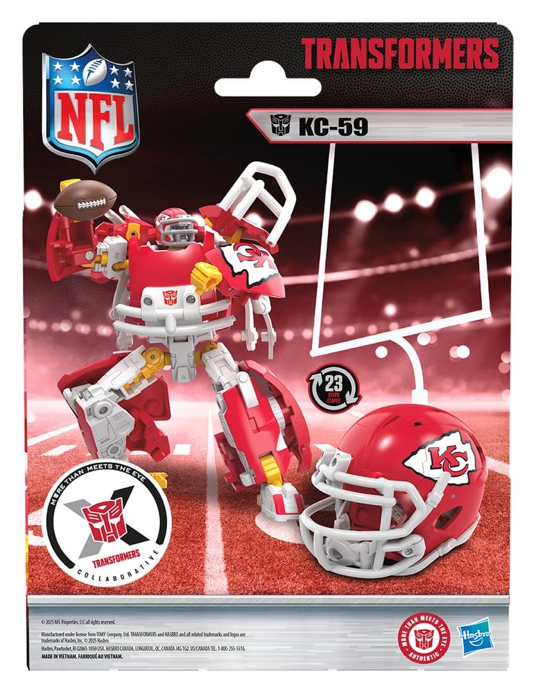 Transformers x NFL Action Figure Kansas City Chiefs: KC-59 14 cm