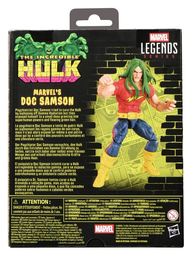 The Incredible Hulk Marvel Legends Action Figure Marvel's Doc Samson 15 cm