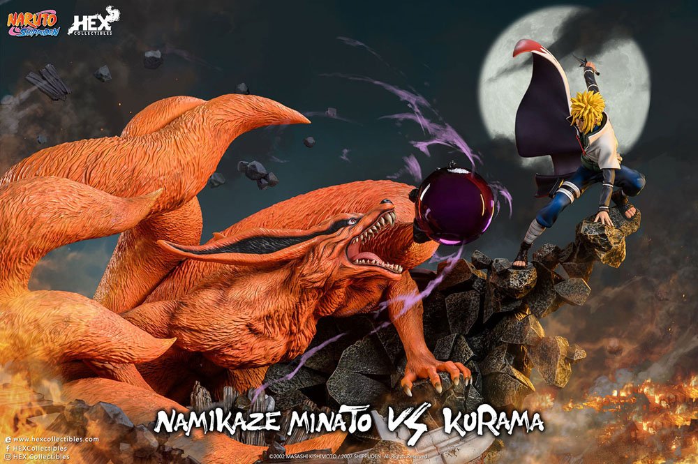 Naruto Shippuden Statue 1/8 Battle of Destiny Namikaze Minato vs Kurama 59 cm