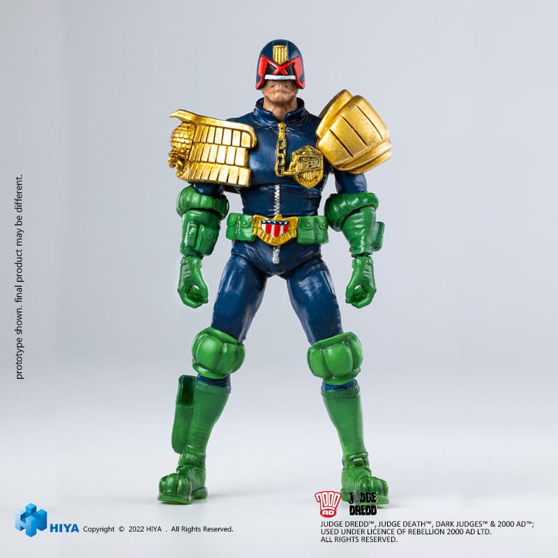 2000 AD Exquisite Mini Action Figure 1/18 Judge Dredd Gaze Into The Fist of Dredd 10 cm