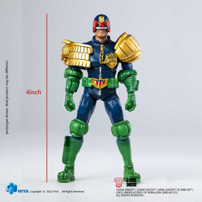 2000 AD Exquisite Mini Action Figure 1/18 Judge Dredd Gaze Into The Fist of Dredd 10 cm