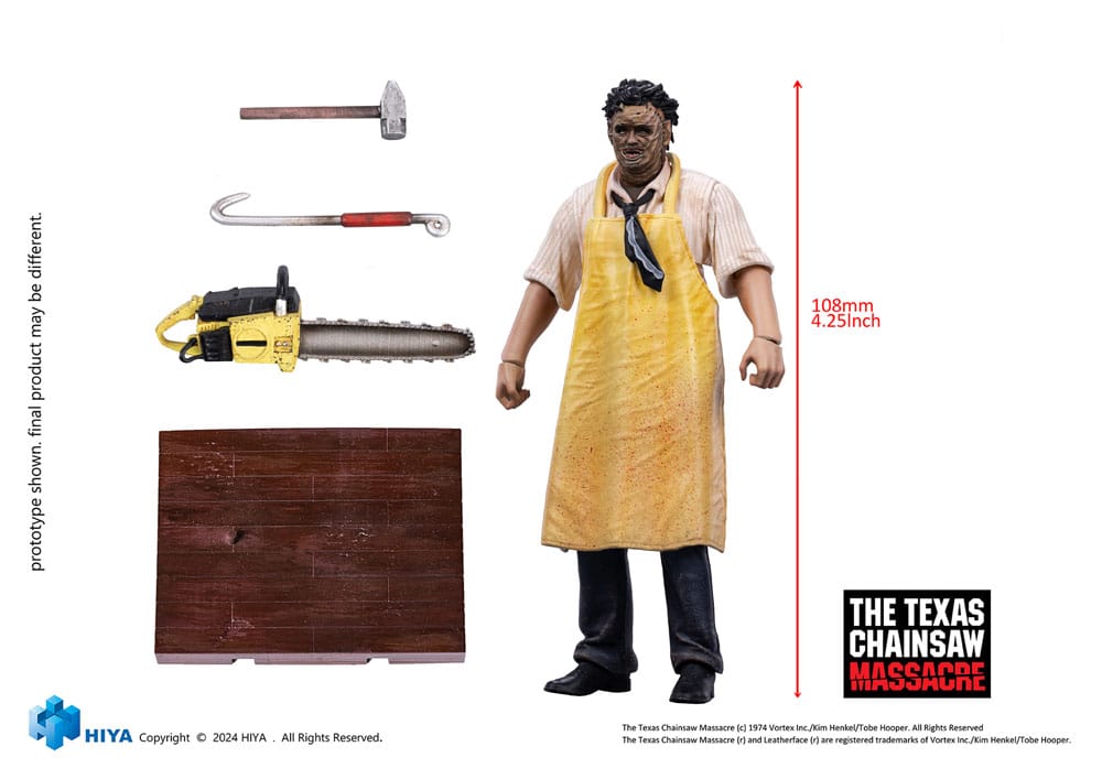 Texas Chainsaw Massacre (1974) Exquisite Mini Action Figure 1/18 LeatherFace - Killing Mask Standard Ver. 11 cm