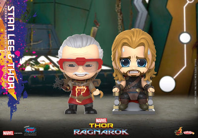 Thor: Ragnarok Cosbaby (S) Mini Figures Stan Lee & Thor 10 cm