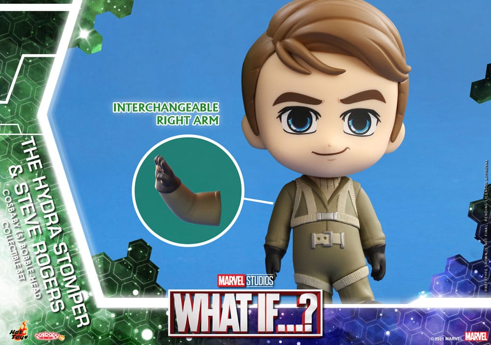 What If...? Cosbaby (S) Mini Figures Hydra Stomper & Steve Rogers 10 cm - Damaged packaging