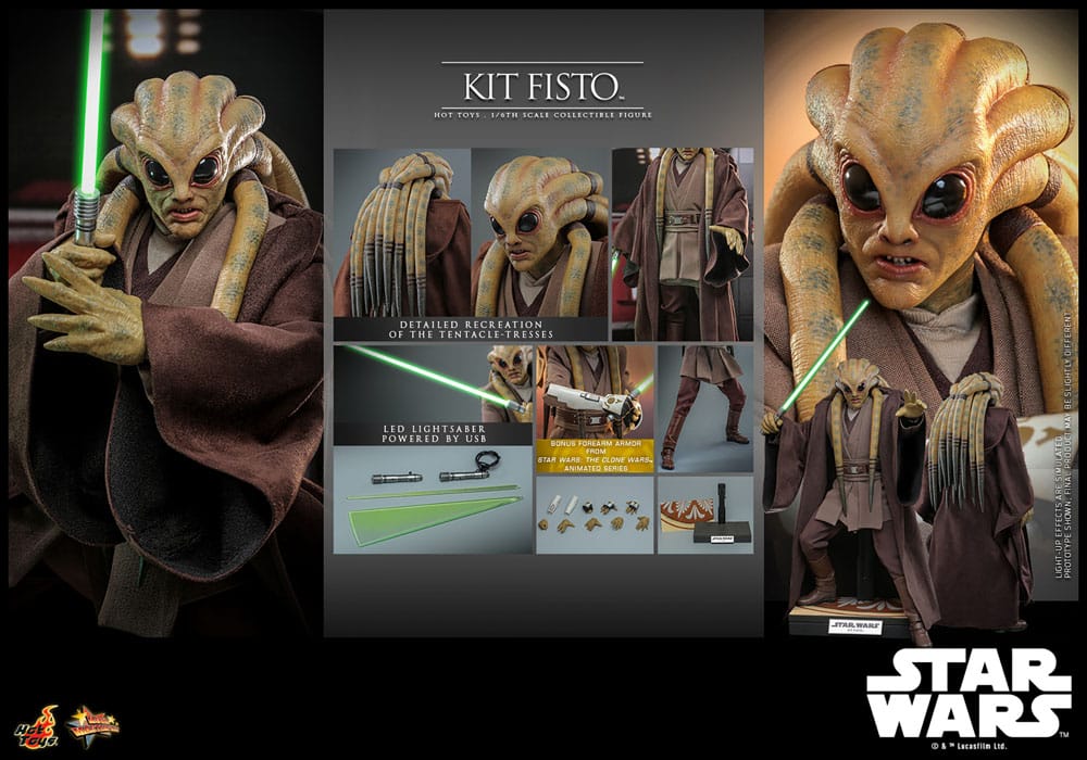 Star Wars Movie Masterpiece Action Figure 1/6 Kit Fisto 32 cm