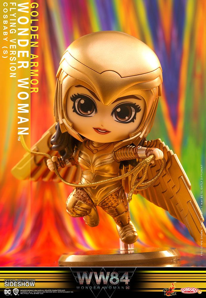 Wonder Woman 1984 Cosbaby (S) Mini Figure Golden Armor Wonder Woman (Flying Version) 10 cm