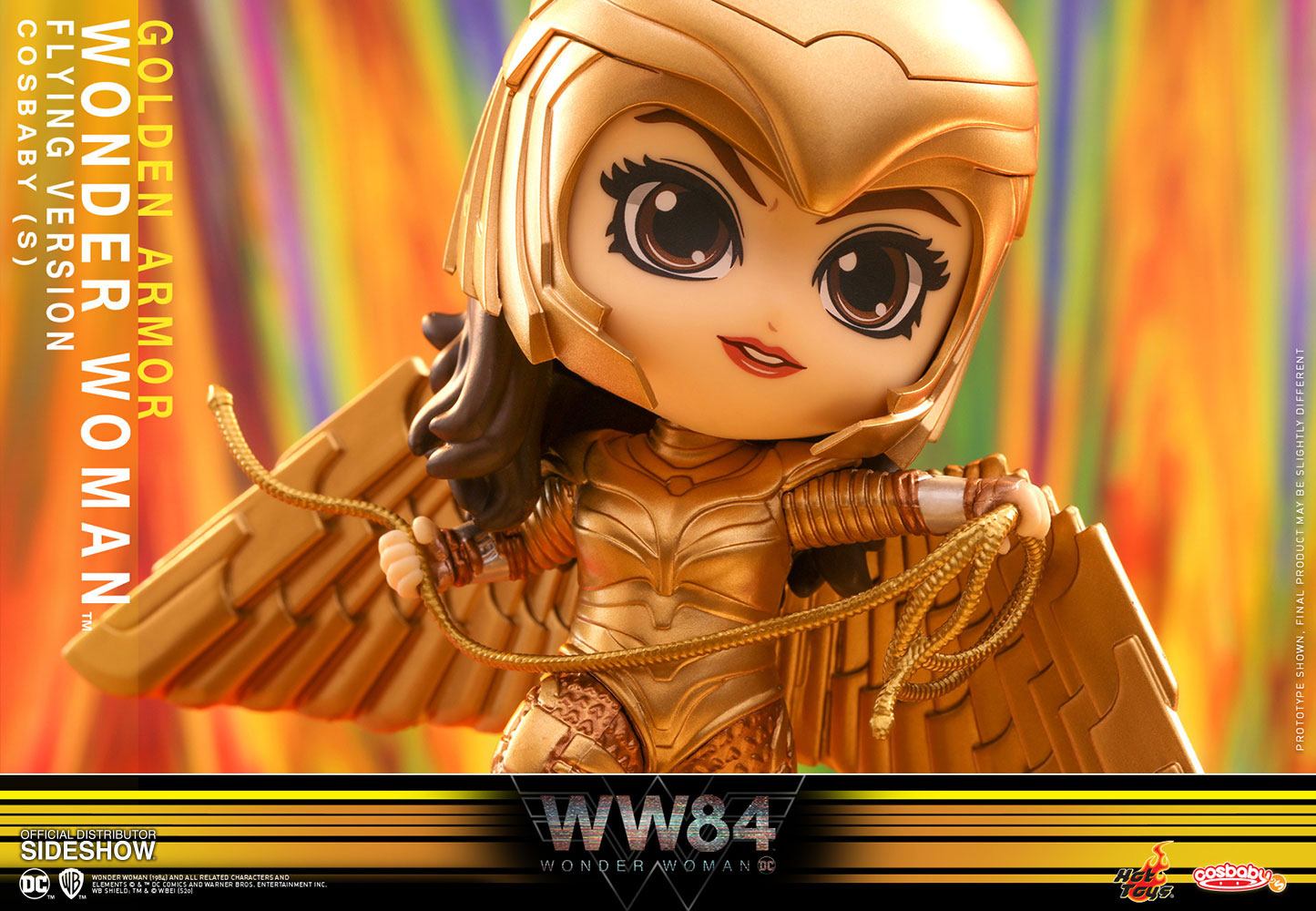 Wonder Woman 1984 Cosbaby (S) Mini Figure Golden Armor Wonder Woman (Flying Version) 10 cm