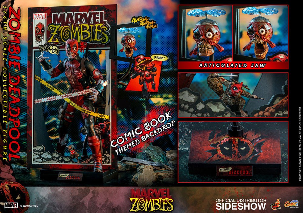 Marvel Zombies Comic Masterpiece Action Figure 1/6 Zombie Deadpool 31 cm