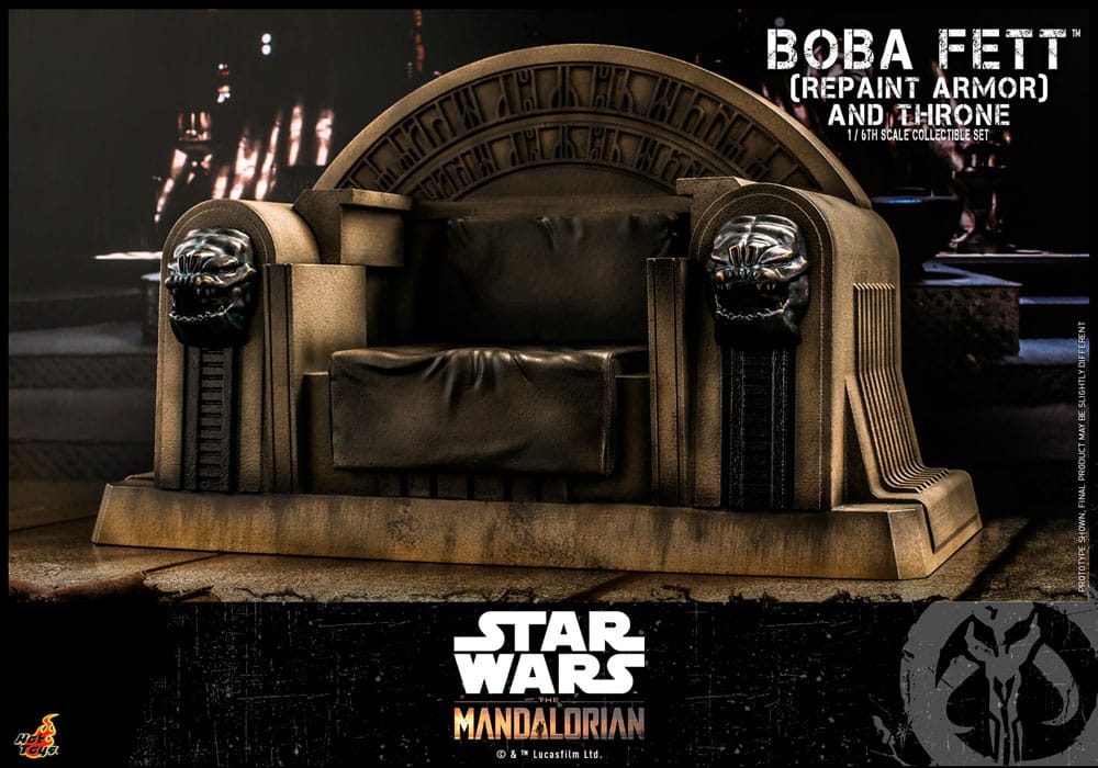 Star Wars: The Mandalorian Action Figure 1/6 Boba Fett Repaint Armor and Throne Special Edition 30 cm