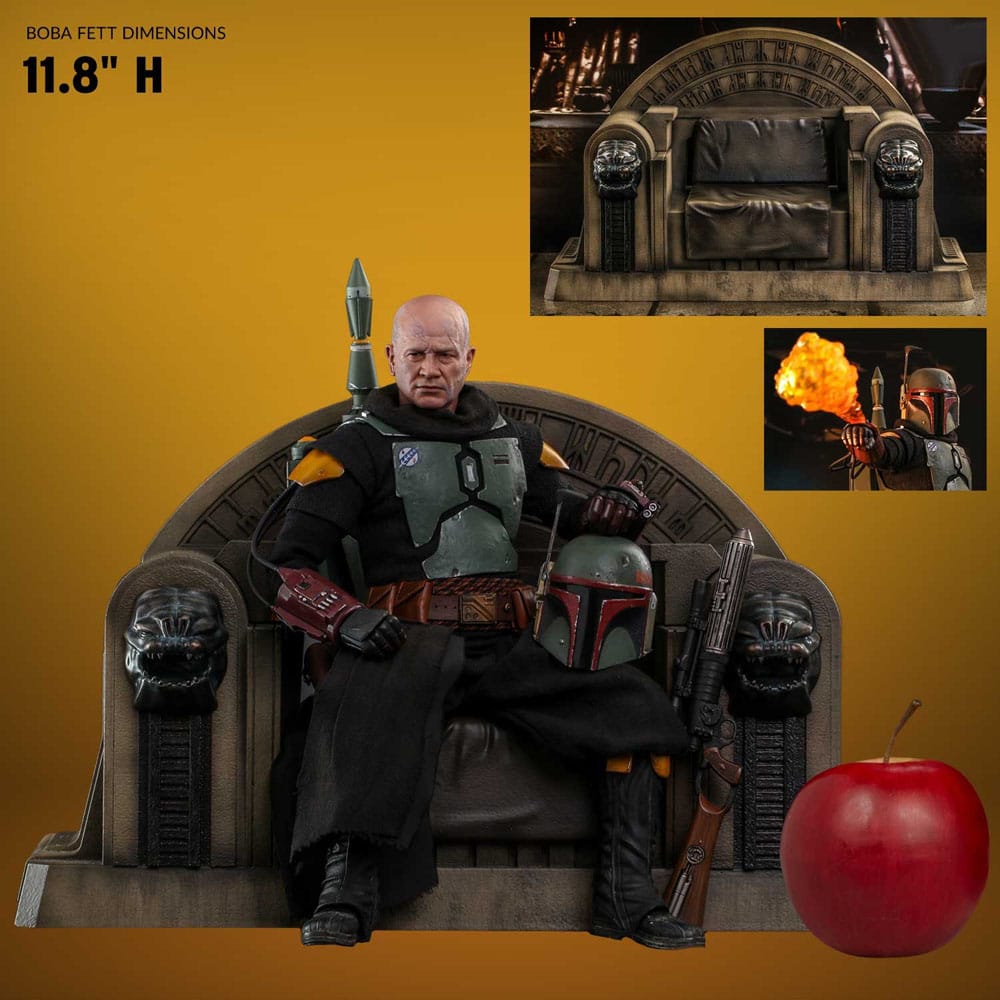 Star Wars: The Mandalorian Action Figure 1/6 Boba Fett Repaint Armor and Throne Special Edition 30 cm