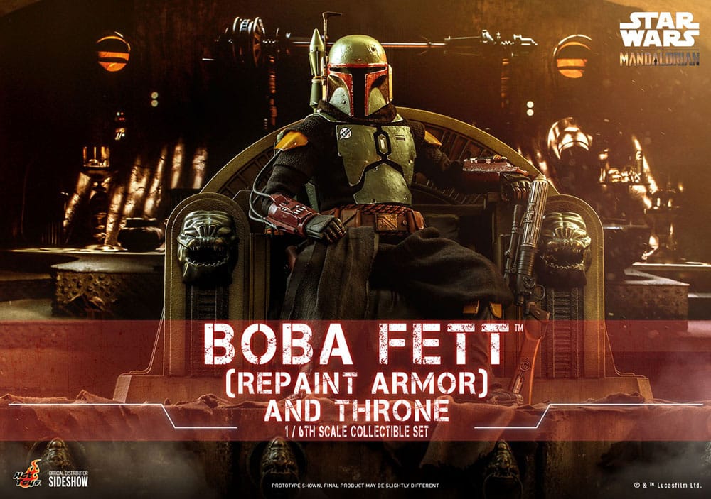 Star Wars: The Mandalorian Action Figure 1/6 Boba Fett Repaint Armor and Throne Special Edition 30 cm