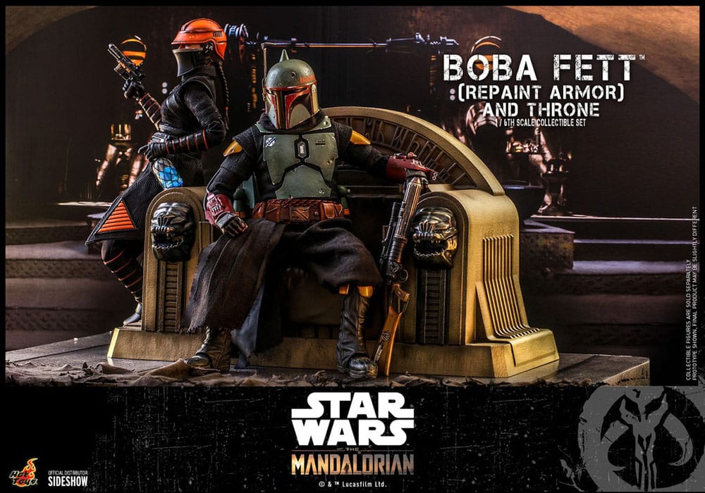 Star Wars: The Mandalorian Action Figure 1/6 Boba Fett Repaint Armor and Throne Special Edition 30 cm