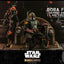 Star Wars The Mandalorian Action Figure 1/6 Boba Fett (Repaint Armor) and Throne 30 cm