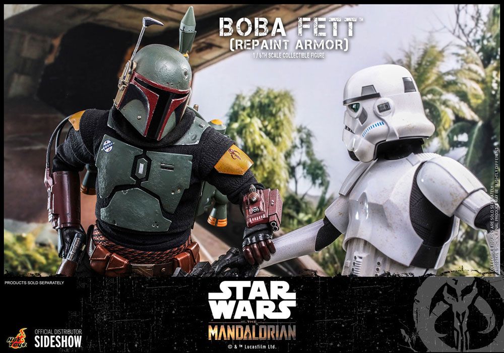 Star Wars The Mandalorian Action Figure 1/6 Boba Fett (Repaint Armor) 30 cm