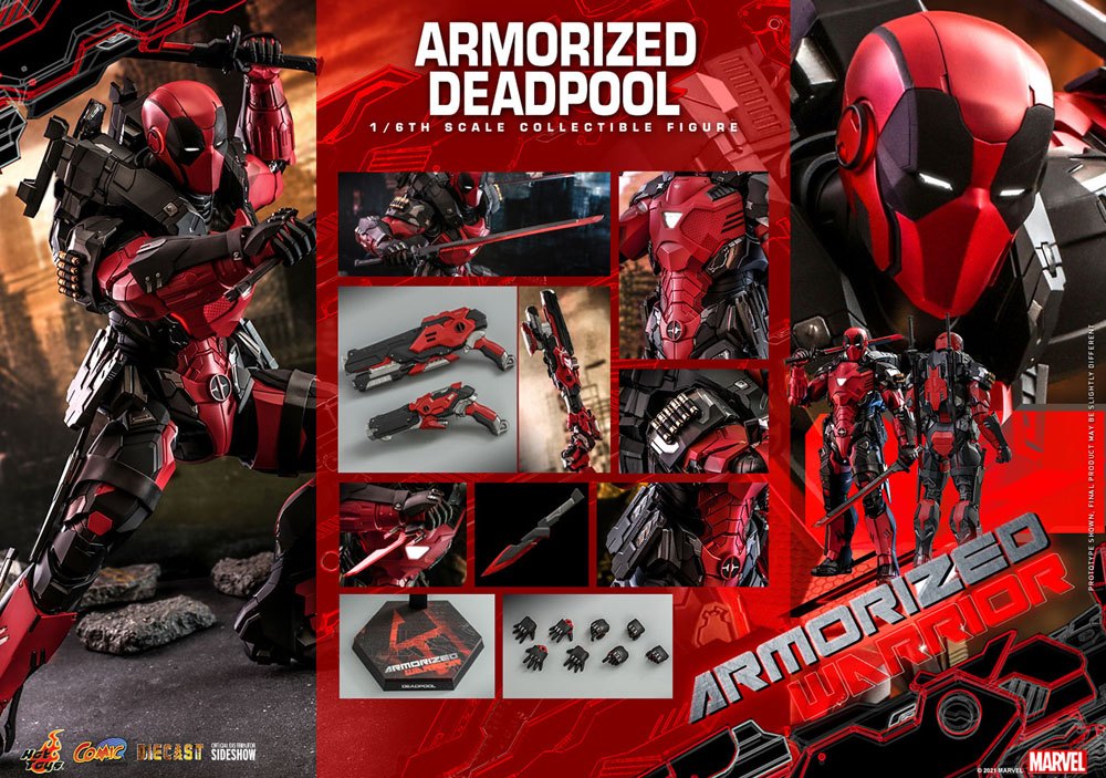 Marvel Comic Masterpiece Action Figure 1/6 Armorized Deadpool 33 cm