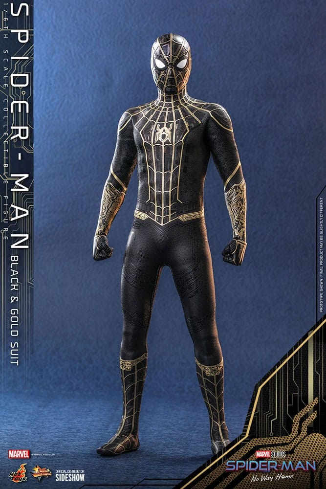 Spider-Man: No Way Home Movie Masterpiece Action Figure 1/6 Spider-Man (Black & Gold Suit) 30 cm