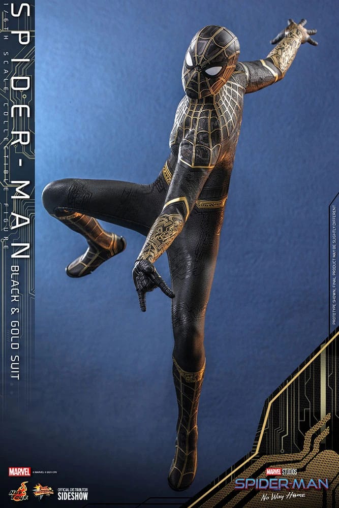 Spider-Man: No Way Home Movie Masterpiece Action Figure 1/6 Spider-Man (Black & Gold Suit) 30 cm