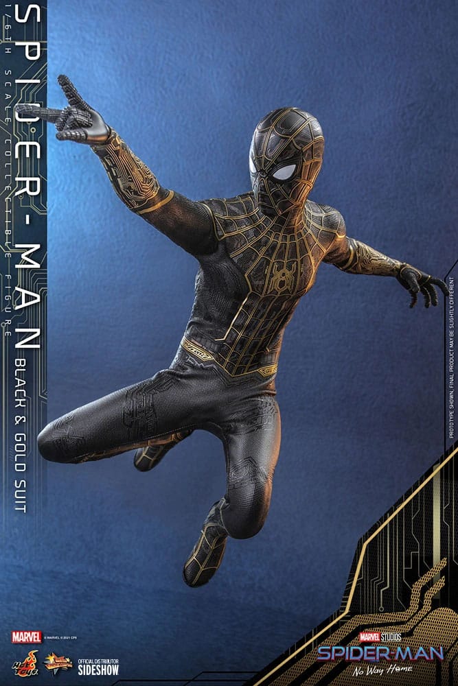 Spider-Man: No Way Home Movie Masterpiece Action Figure 1/6 Spider-Man (Black & Gold Suit) 30 cm