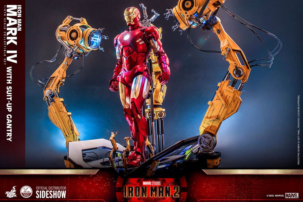 Iron Man 2 Action Figure 1/4 Iron Man Mark IV with Suit-Up Gantry 49 cm